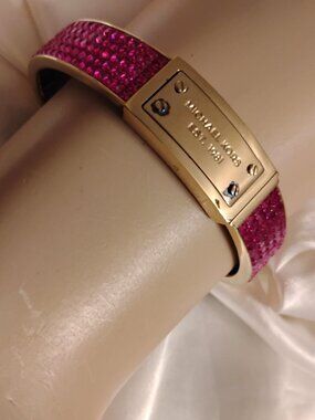 Michael Kors Ruby Red Pave Crystal Hinged bracelet